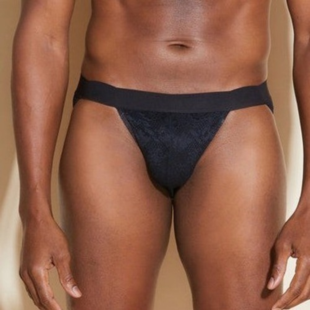 Cosabella Never Say Never Black Mid-Rise Lace Brief Soft Stretch Full Coverage